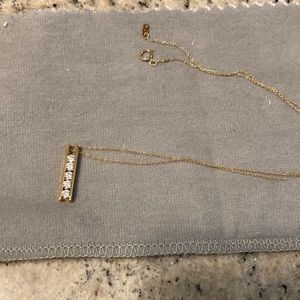 14k chain with 14k plated Diamonique insets